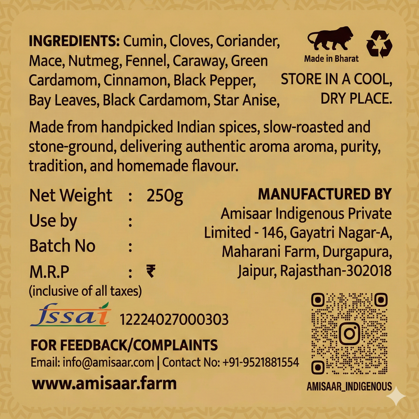 Garam Masala – Heritage Spices, Perfectly Balanced Warmth